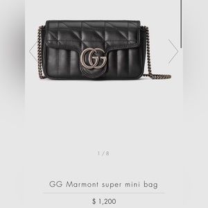 Gucci black mini Marmont crossbody bag